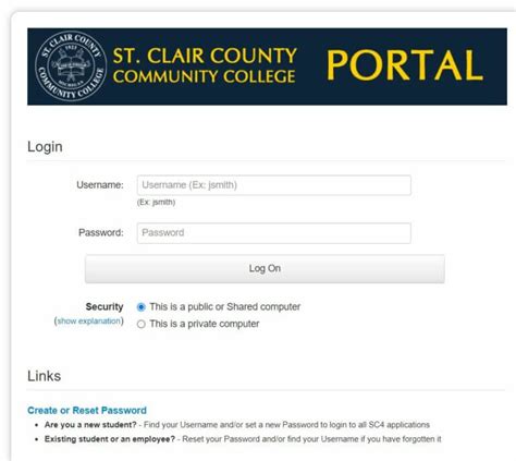 sc4 portal|student portal sc4.